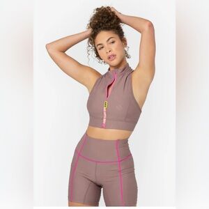 No Days Off ZIP CROP TOP & HIGH WAISTED SHORTS